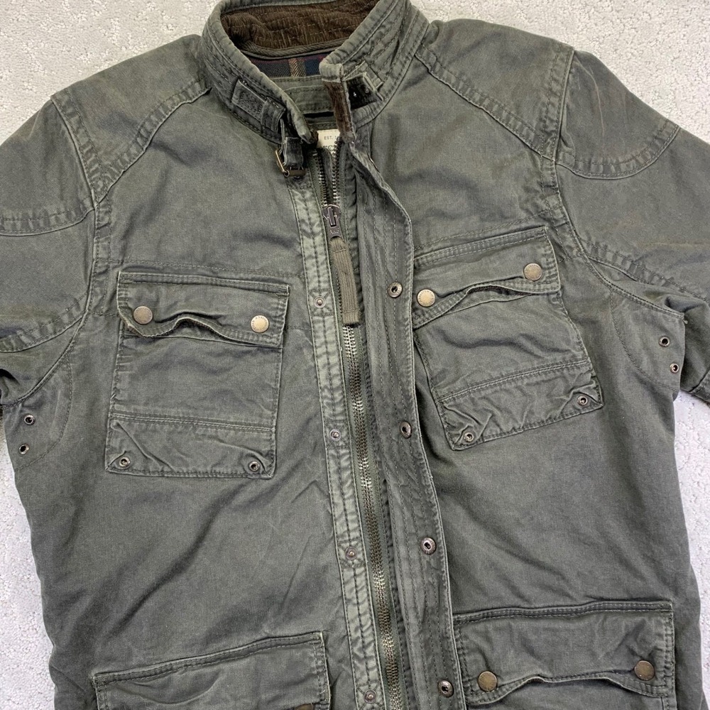 Men's Olive Field Jacket - Classic Utility Coat - Picture 7 of 16